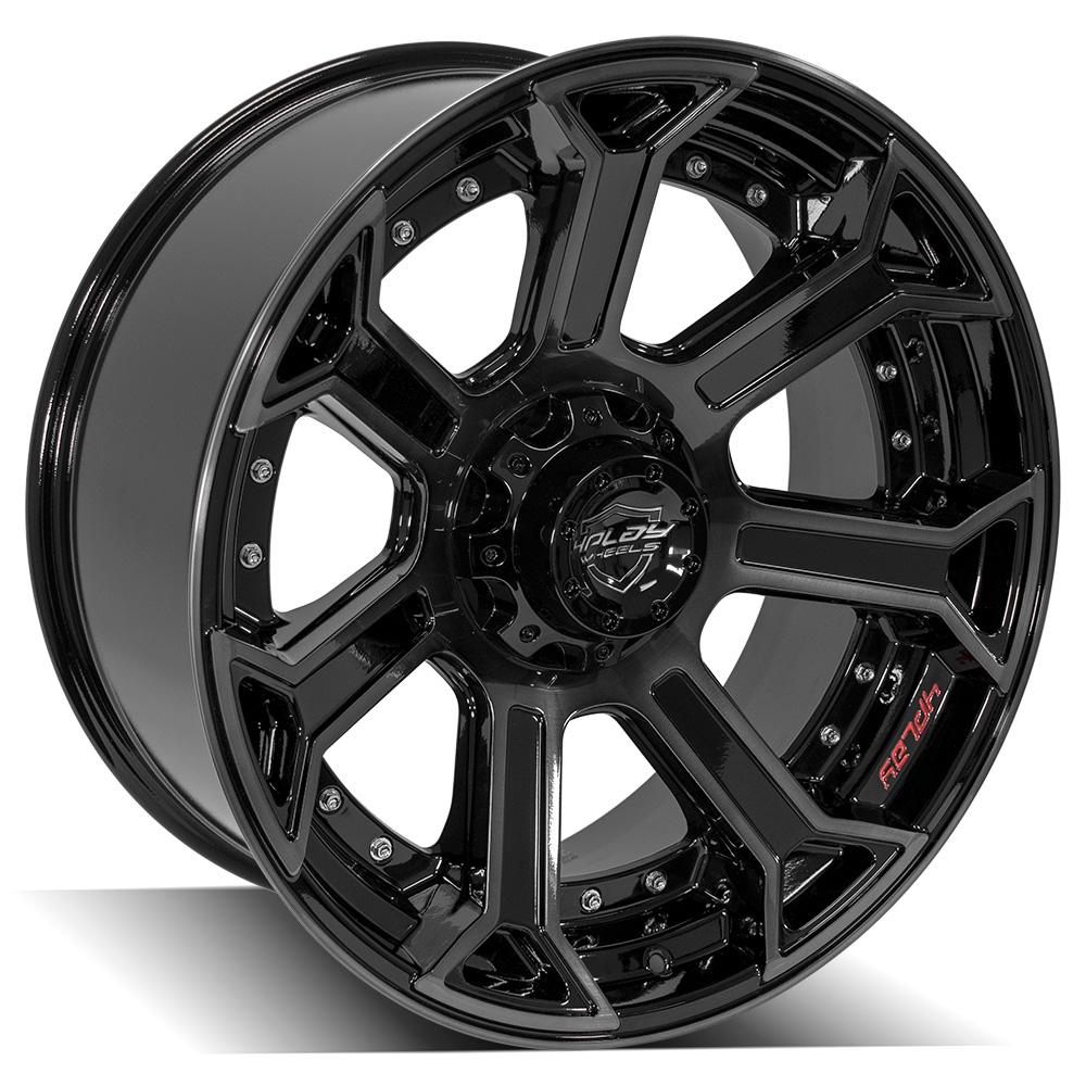 4Play Gen2 4P70 Gloss Black w/ Brushed Face &amp; Tinted Clear 22x10.0 -18 6x139.7|6x135mm 106.1mm