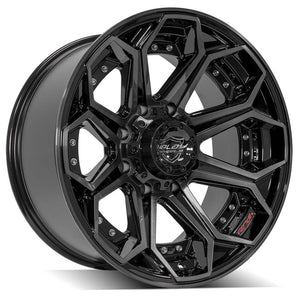 4Play Gen2 4P80R Gloss Black w/ Brushed Face & Tinted Clear 20x10.0 -24 8x170mm 124.9mm