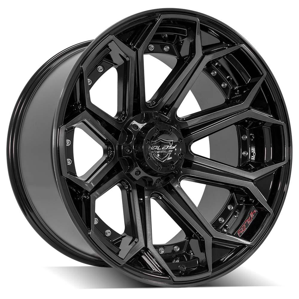 4Play Gen2 4P80R Gloss Black w/ Brushed Face &amp; Tinted Clear 22x12.0 -44 6x139.7|6x135mm 106.1mm