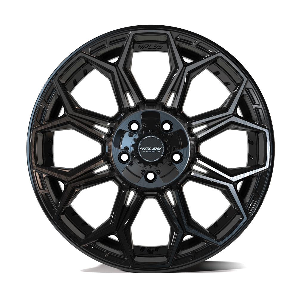 4Play Gen3 4P83 Gloss Black w/ Brushed Face &amp; Tinted Clear 20x9.0 0 5x127|5x139.7mm 87.1mm