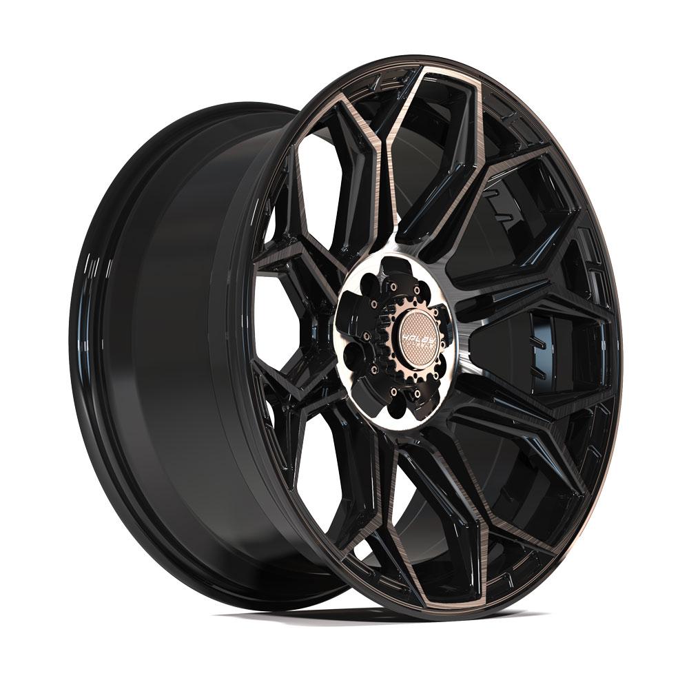 4Play Gen3 4P83 Gloss Black w/ Brushed Face &amp; Tinted Clear 20x9.0 0 5x127|5x139.7mm 87.1mm