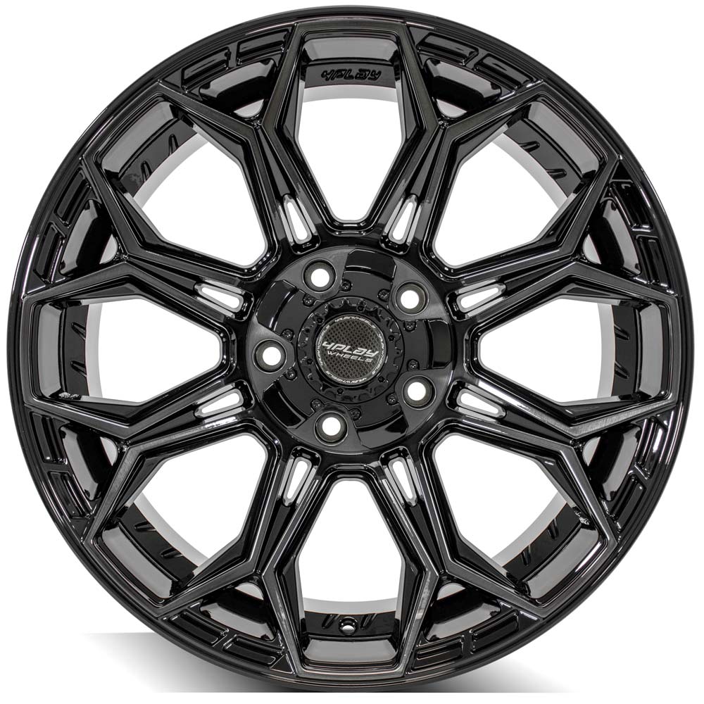 4Play Gen3 4P83 Gloss Black w/ Brushed Face &amp; Tinted Clear 20x10.0 -18 5x127|5x139.7mm 87.1mm