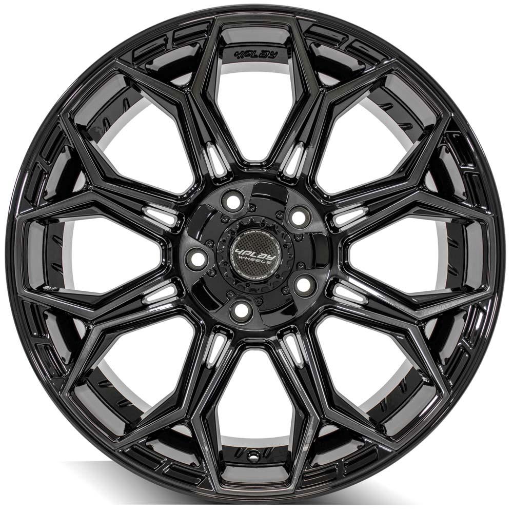 4Play Gen3 4P83 Gloss Black w/ Brushed Face & Tinted Clear 20x10.0 -18 5x127;5x139.7mm 87.1mm