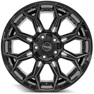 4Play Gen3 4P83 Gloss Black w/ Brushed Face & Tinted Clear 20x10.0 -18 5x127|5x139.7mm 87.1mm