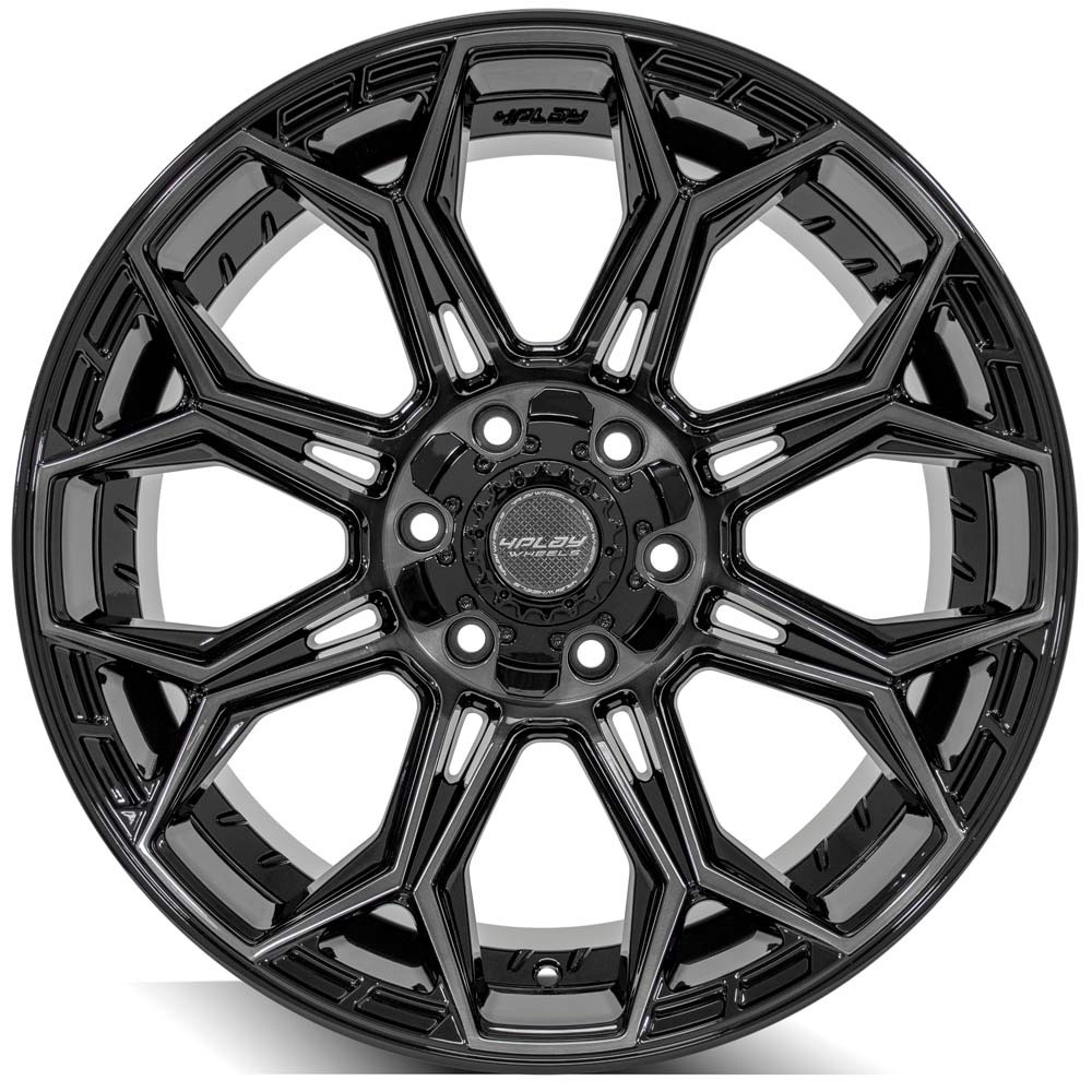 4Play Gen3 4P83 Gloss Black w/ Brushed Face &amp; Tinted Clear 20x10.0 -18 6x139.7|6x135mm 106.1mm