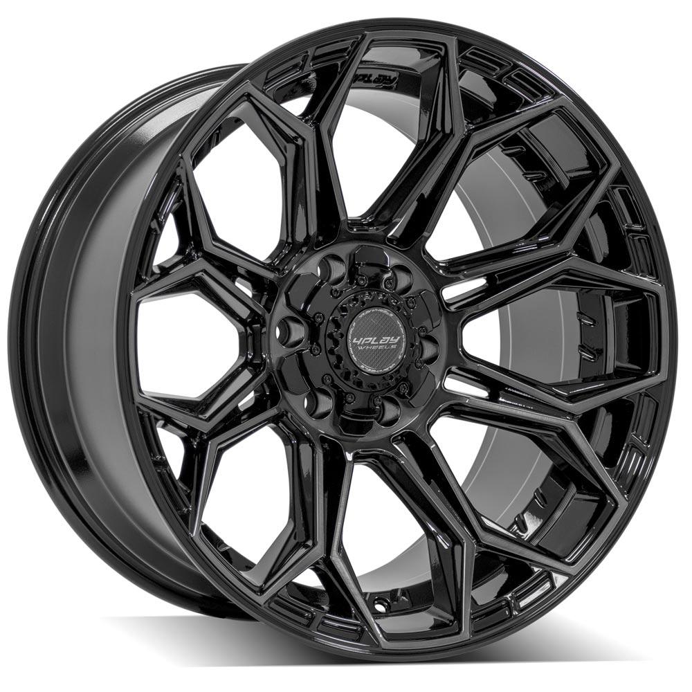 4Play Gen3 4P83 Gloss Black w/ Brushed Face &amp; Tinted Clear 20x10.0 -18 6x139.7|6x135mm 106.1mm