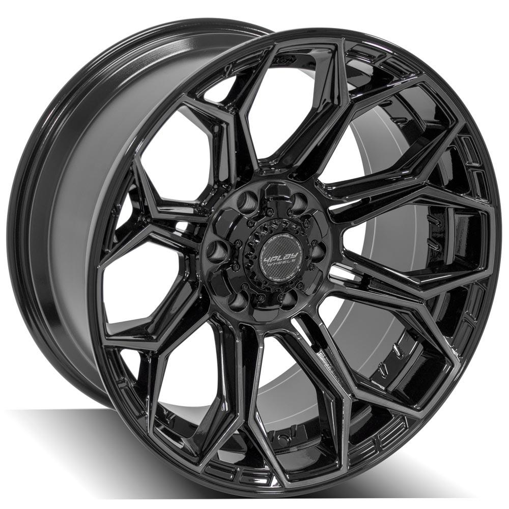 4Play Gen3 4P83 Gloss Black w/ Brushed Face &amp; Tinted Clear 20x10.0 -18 6x139.7|6x135mm 106.1mm
