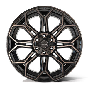 4Play Gen3 4P83 Gloss Black w/ Brushed Face & Tinted Clear 22x9.0 +12 6x139.7|6x135mm 106.1mm