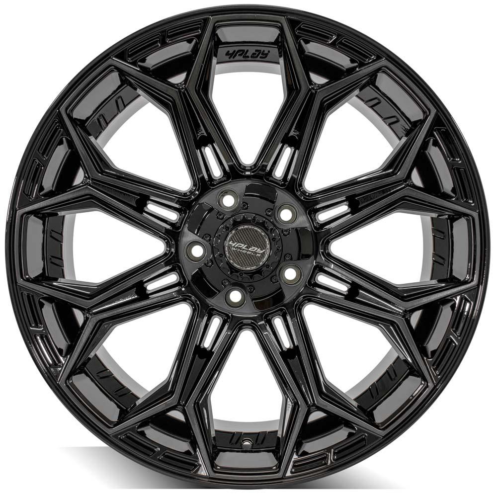4Play Gen3 4P83 Gloss Black w/ Brushed Face & Tinted Clear 22x10.0 -18 5x127|5x139.7mm 87.1mm