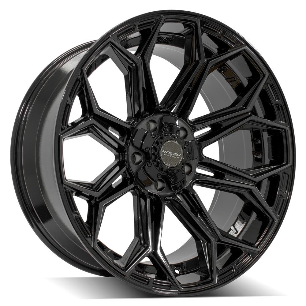 4Play Gen3 4P83 Gloss Black w/ Brushed Face &amp; Tinted Clear 22x10.0 -18 5x127|5x139.7mm 87.1mm
