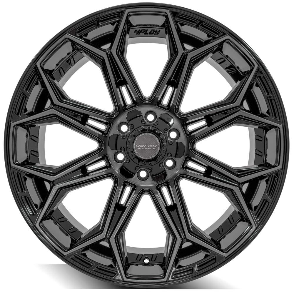 4Play Gen3 4P83 Gloss Black w/ Brushed Face & Tinted Clear 22x10.0 -18 6x139.7;6x135mm 106.1mm