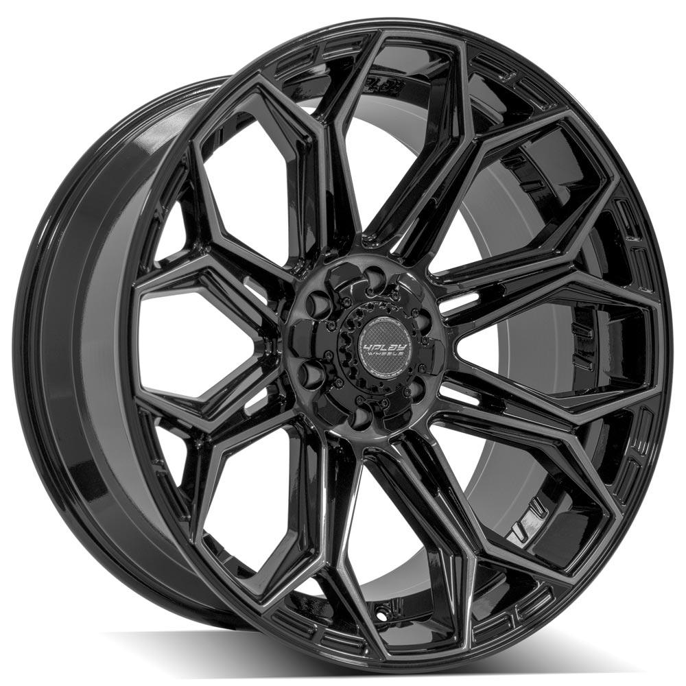 4Play Gen3 4P83 Gloss Black w/ Brushed Face &amp; Tinted Clear 22x10.0 -18 6x139.7|6x135mm 106.1mm
