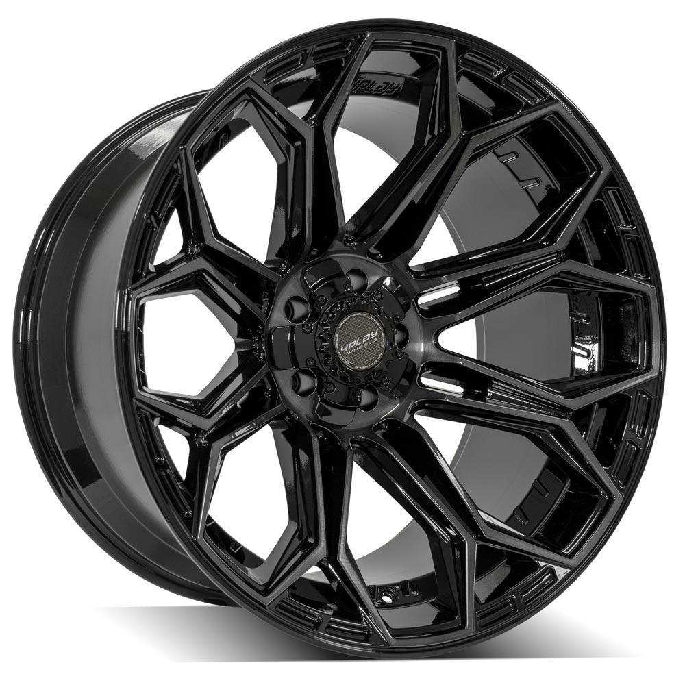 4Play Gen3 4P83 Gloss Black w/ Brushed Face &amp; Tinted Clear 22x12.0 -44 5x127|5x139.7mm 87.1mm
