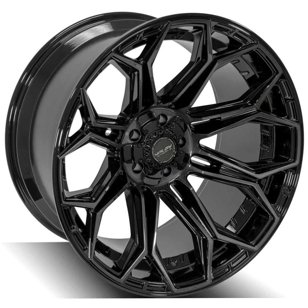 4Play Gen3 4P83 Gloss Black w/ Brushed Face &amp; Tinted Clear 22x12.0 -44 5x127|5x139.7mm 87.1mm