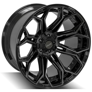 4Play Gen3 4P83 Gloss Black w/ Brushed Face & Tinted Clear 22x12.0 -44 5x127|5x139.7mm 87.1mm