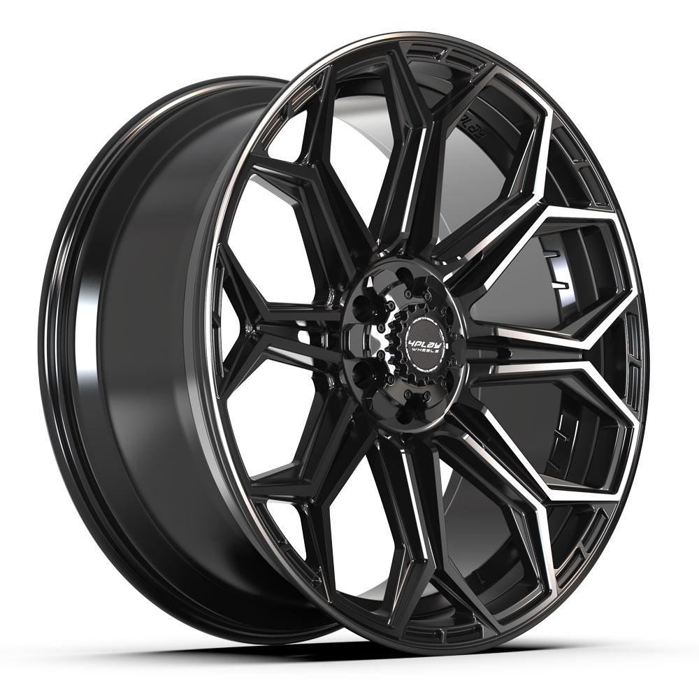 4Play Gen3 4P83 Gloss Black 24x10.0 +18 6x139.7|6x135mm 106.1mm