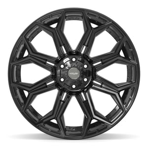 4Play 4P83 Gloss Black 24x12 -44 6x135|6x139.7mm 106.1mm - Wheelwiz