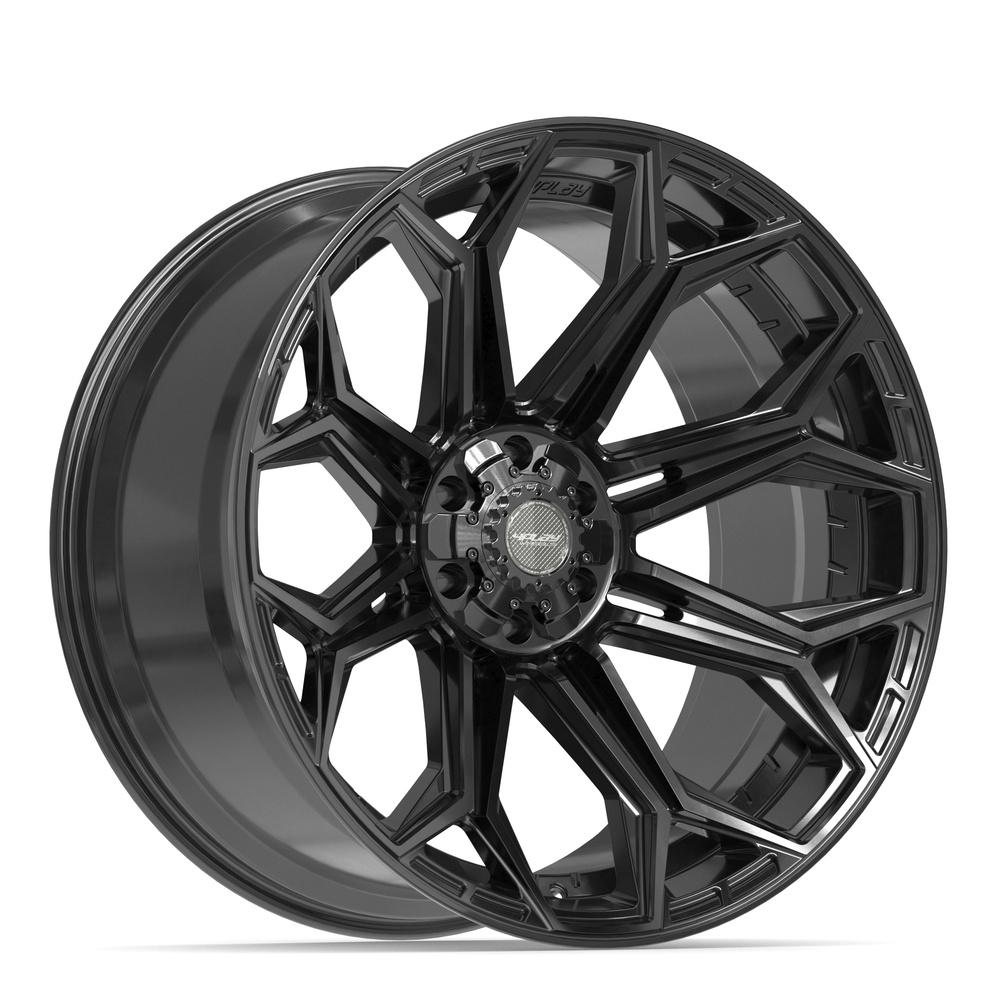 4Play 4P83 Gloss Black 24x12 -44 6x135|6x139.7mm 106.1mm - Wheelwiz