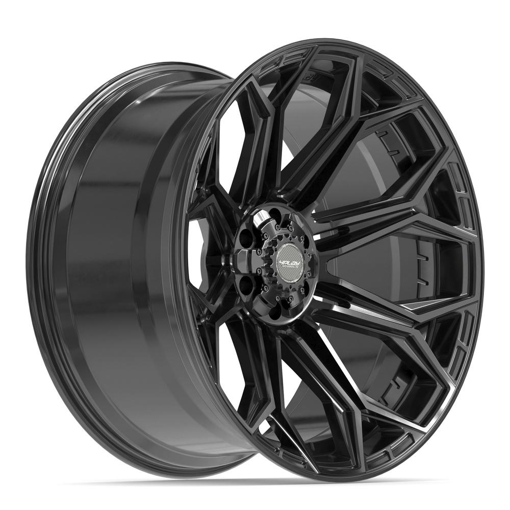 4Play 4P83 Gloss Black 24x12 -44 6x135|6x139.7mm 106.1mm - Wheelwiz