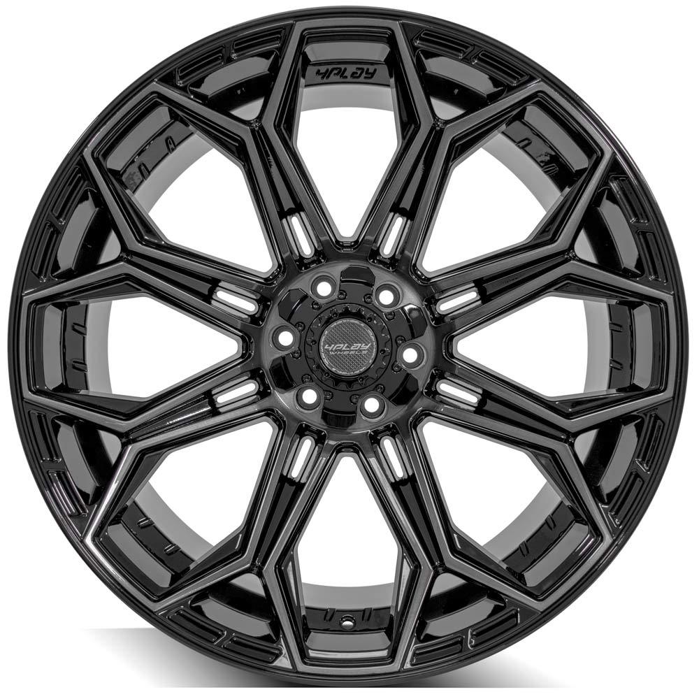 4Play Gen3 4P83 Gloss Black w/ Brushed Face & Tinted Clear 24x12.0 -44 6x139.7|6x135mm 106.1mm