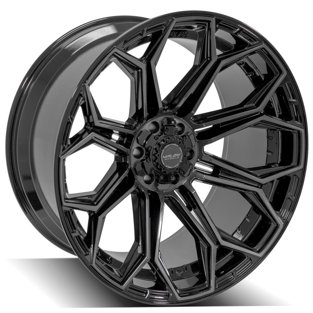 4Play Gen3 4P83 Gloss Black w/ Brushed Face &amp; Tinted Clear 24x12.0 -44 6x139.7|6x135mm 106.1mm