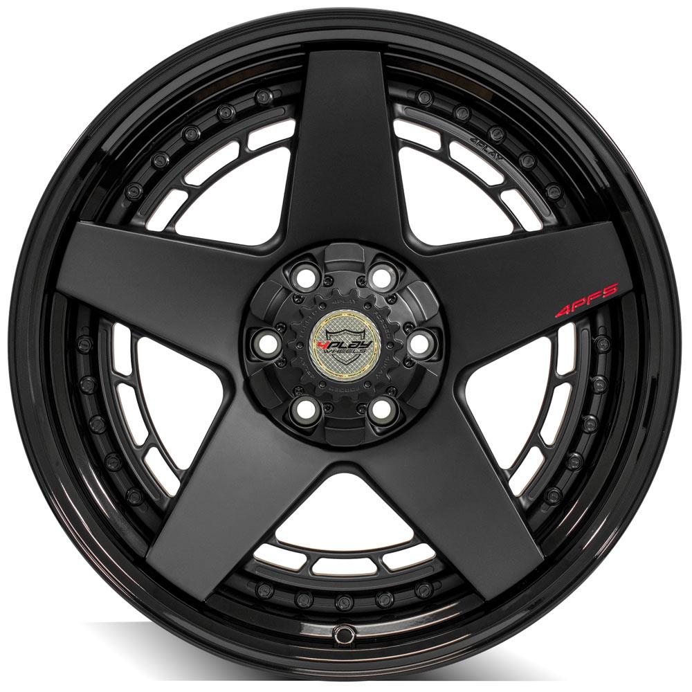 4Play Forged Series 4PF5 Matte Black Center w/ Gloss Black Barrel 20x9.0 0 6x135|6x139.7mm 106.1mm