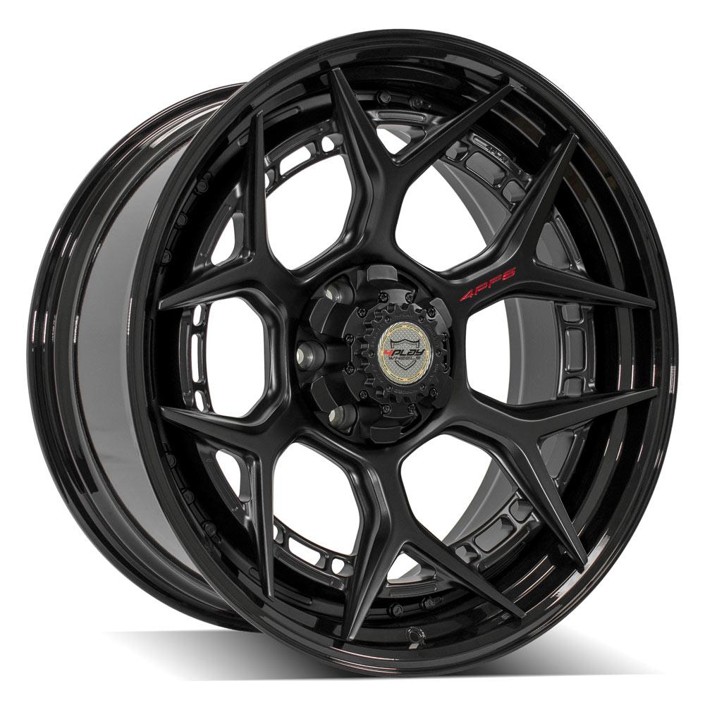 4Play Forged Series 4PF6 Matte Black Center w/ Gloss Black Barrel 22x10.0 -18 6x135|6x139.7mm 106.1mm