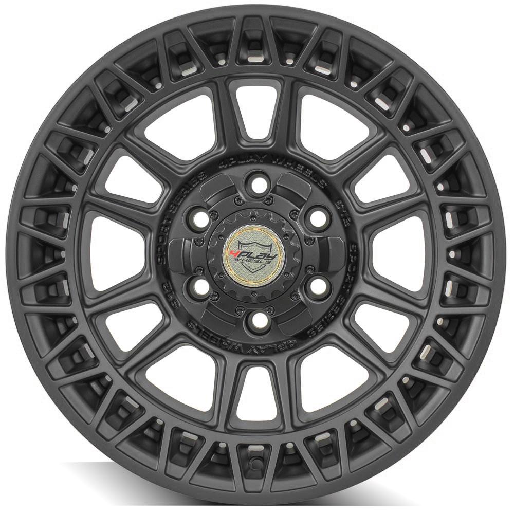 4Play Sport Series 4PS12 Satin Black Wheel 17x9.0 0 6x135;6x139.7mm 106.1mm