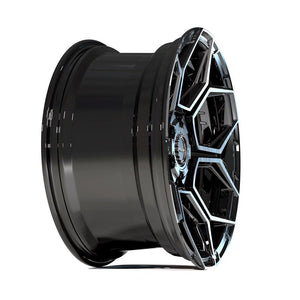 4Play Sport2.0 4PS26 Gloss Black w/ Brushed Face & Tinted Clear 20x9.0 -6 5x127|5x139.7mm 87.1mm