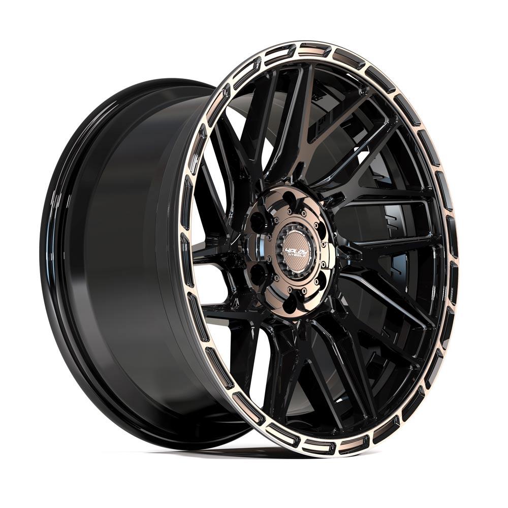 4Play Sport2.0 4PS28 Gloss Black w/ Brushed Face &amp; Tinted Clear 17x9.0 -6 5x127|5x139.7mm 87.1mm