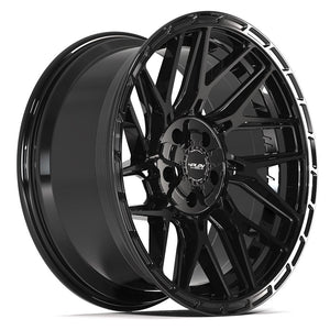 4Play 4PS28 Gloss Black Brushed with Tinted Clear 20x9 -6 5x127|5x139.7mm 87.1mm - Wheelwiz