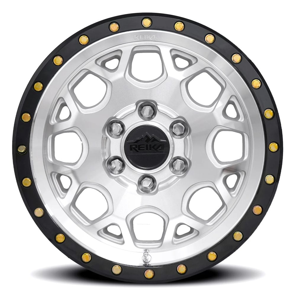 Reika R45 Machined / Gloss Black Ring 17x8 +35 6x130mm 84.1mm