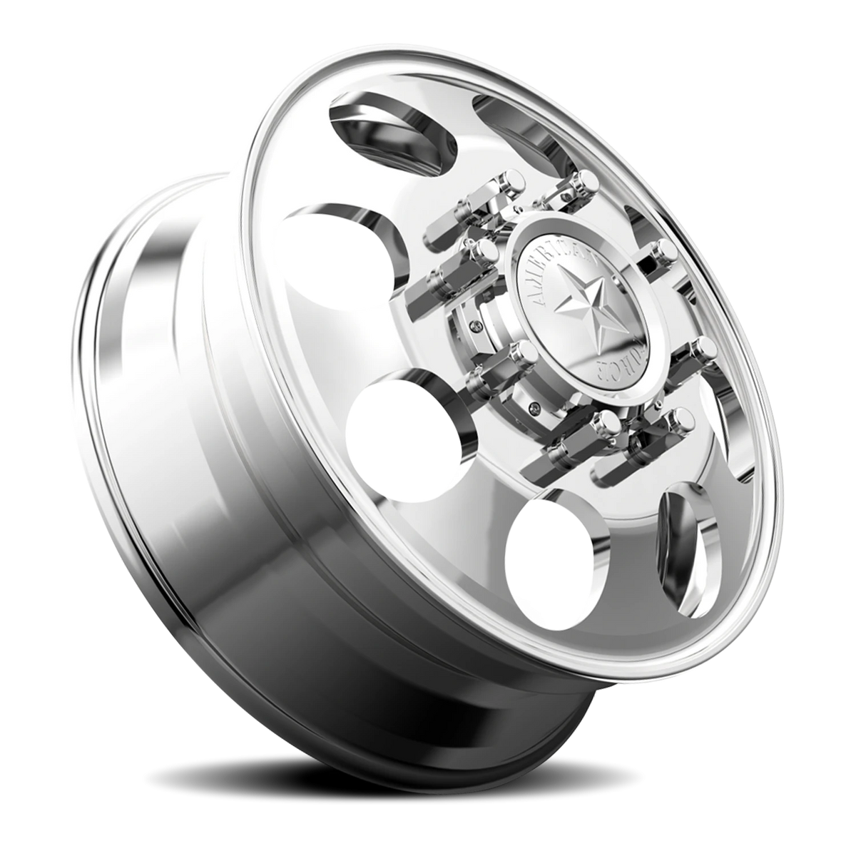 American Force 5 Holes DBO Polished 19.5x6.75 +141 8x200mm 142mm - Wheelwiz