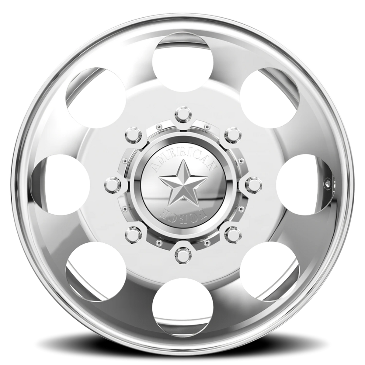 American Force 5 Holes DBO Polished 19.5x6.75 -123 8x165.1mm 117mm - Wheelwiz