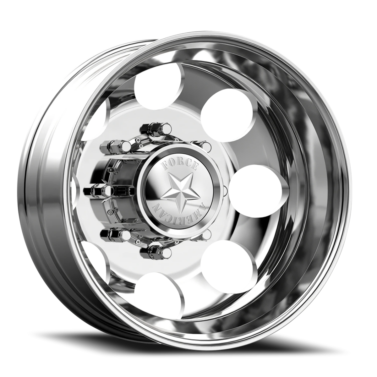 American Force 5 Holes DBO Polished 19.5x6.75 -123 8x210mm 154mm - Wheelwiz