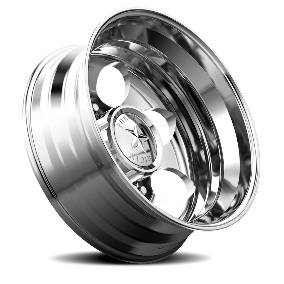 American Force 5 Holes DBO Polished 19.5x6.75 -123 8x165.1mm 117mm - Wheelwiz
