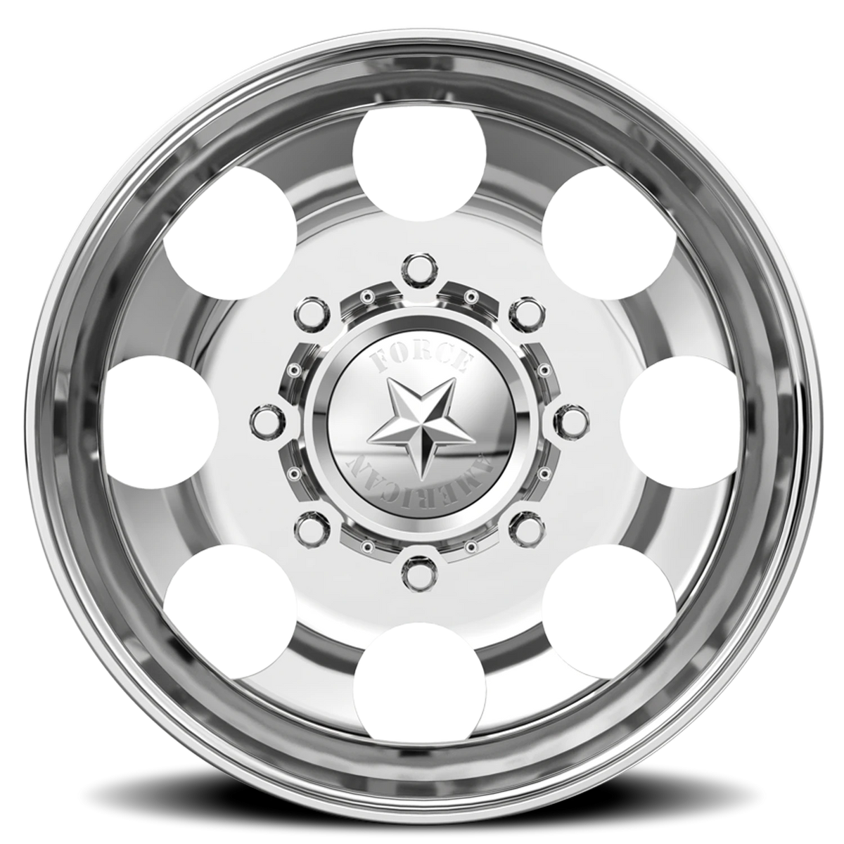 American Force 5 Holes DBO Polished 19.5x6.75 -123 8x165.1mm 122mm - Wheelwiz