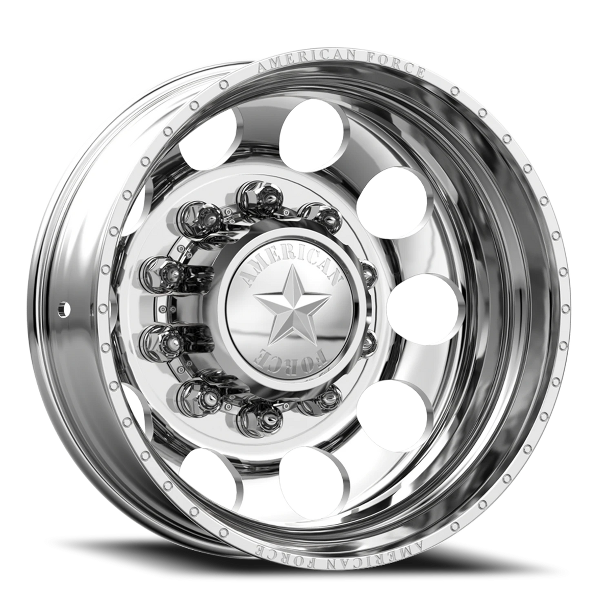 American Force 5 Holes DRW Polished 24x8.25 -145 8x165.1mm 122mm - Wheelwiz