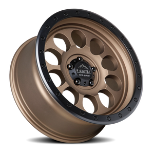 Lock Offroad 50CAL Matte Desert Bronze W/ Matte Black Ring 17x9 -12 5x127mm 71.6mm