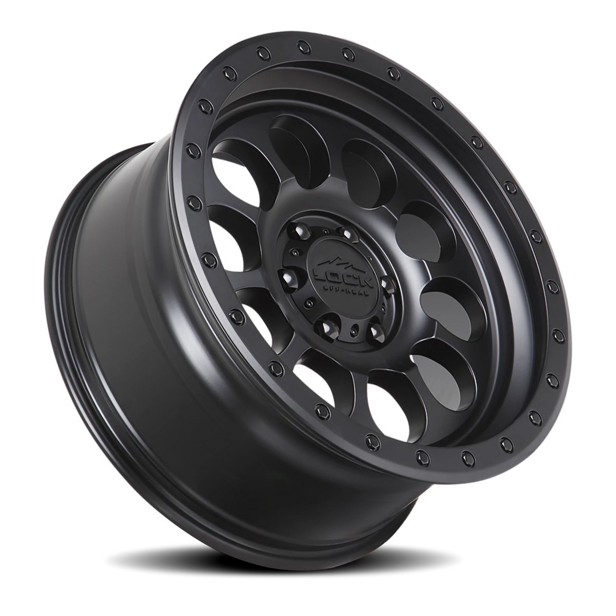 Lock Offroad 50CAL Matte Black W/ Matte Black Ring 17x9 -12 5x127mm 71.6mm