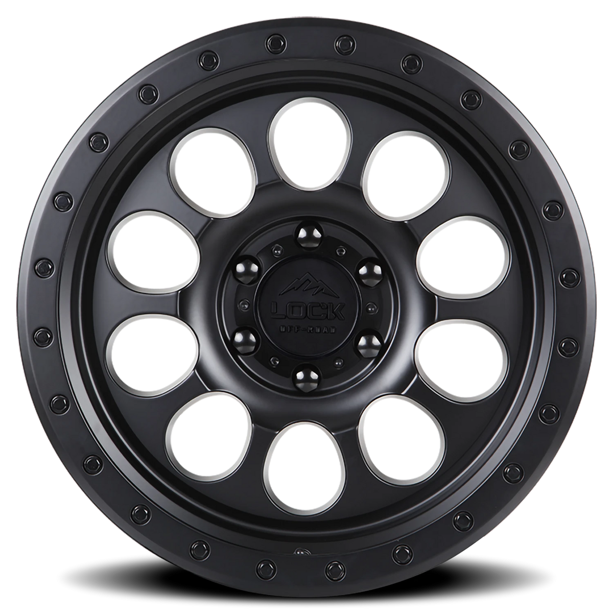 Lock Offroad 50CAL Matte Black W/ Matte Black Ring 20x9 0 6x135mm 87.1mm