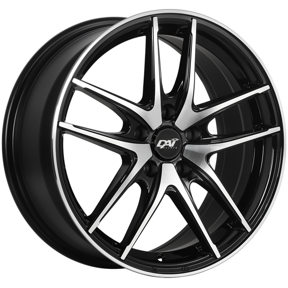 DAI APEX Gloss Black - Machined Face 15x6.5 +40 5x100mm 73.1mm - WheelWiz