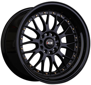 XXR Wheels 521 Black / Gold Rivets 19x8.5 +35 5x108|5x112 73.1mm - Wheelwiz