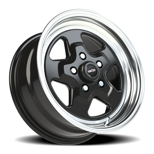 Vision Wheel 521H Gloss Black Machined Lip 15x7 +20 4x108mm 72.6mm - Wheelwiz