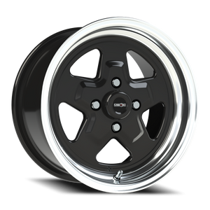 Vision Wheel 521H Gloss Black Machined Lip 15x8 +27 4x108mm 72.6mm - Wheelwiz