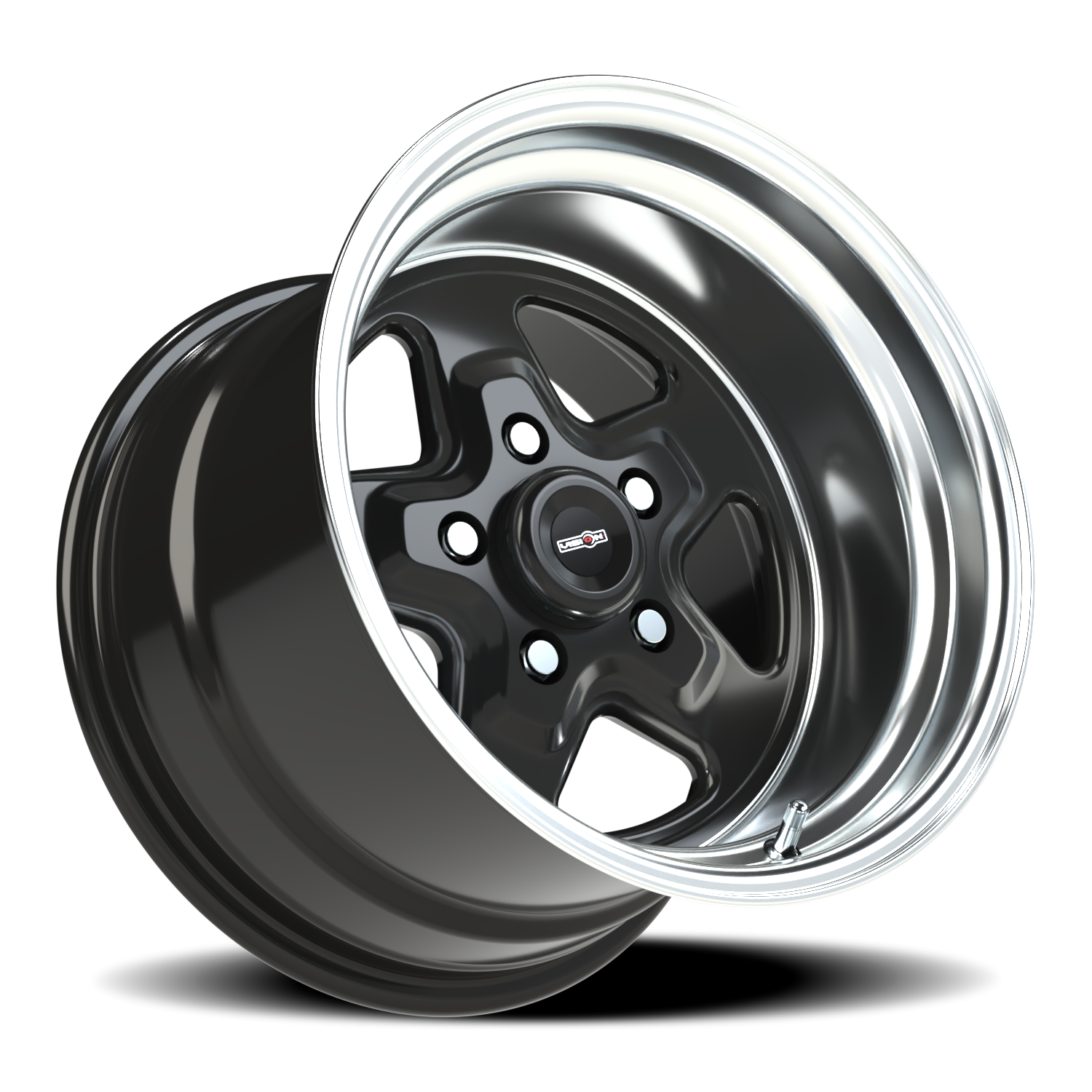 Vision Wheel 521H Gloss Black Machined Lip 15x10 -25 5x120.65mm 83.1mm - Wheelwiz