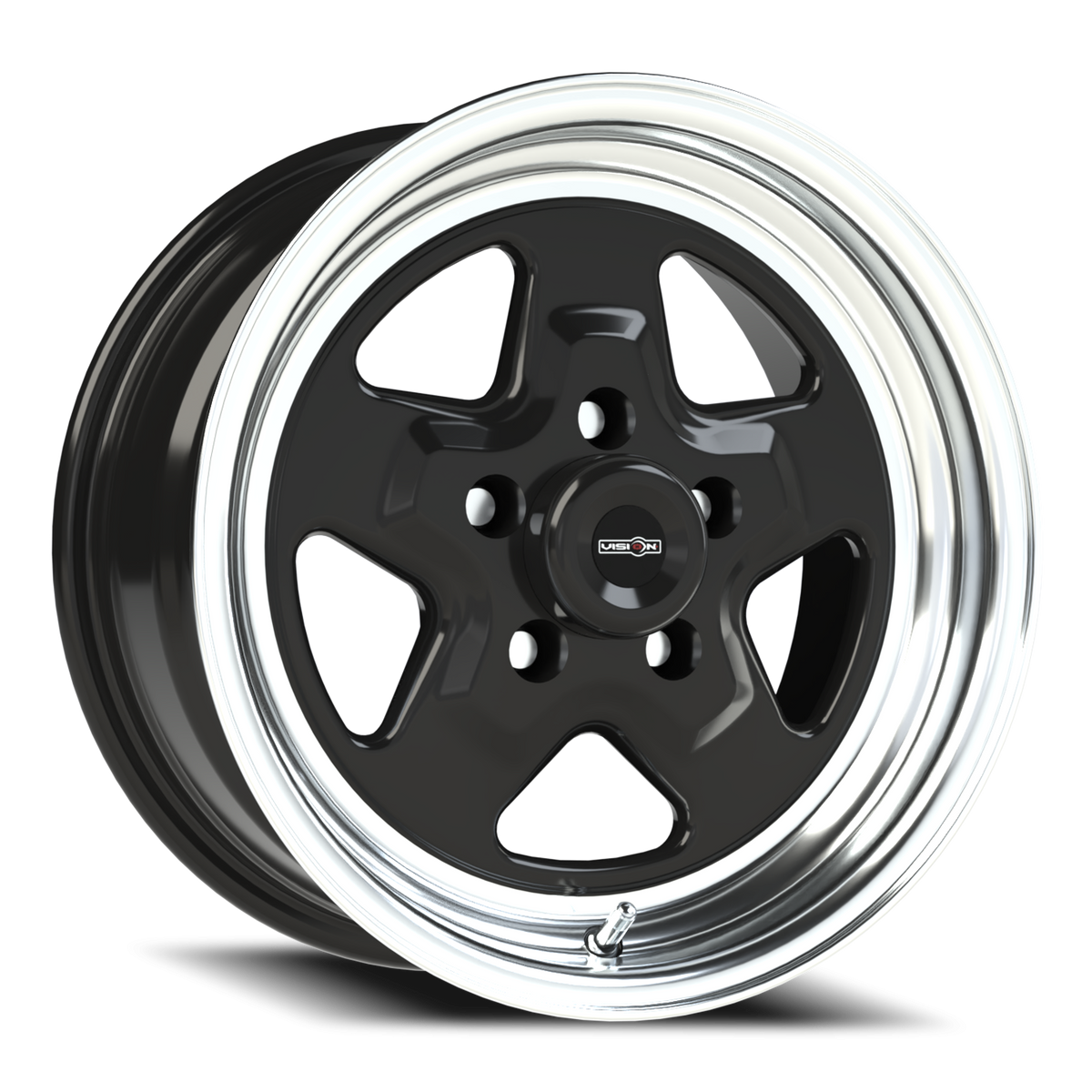 Vision Wheel 521H Gloss Black Machined Lip 15x7 0 5x120.65mm 83.1mm - Wheelwiz