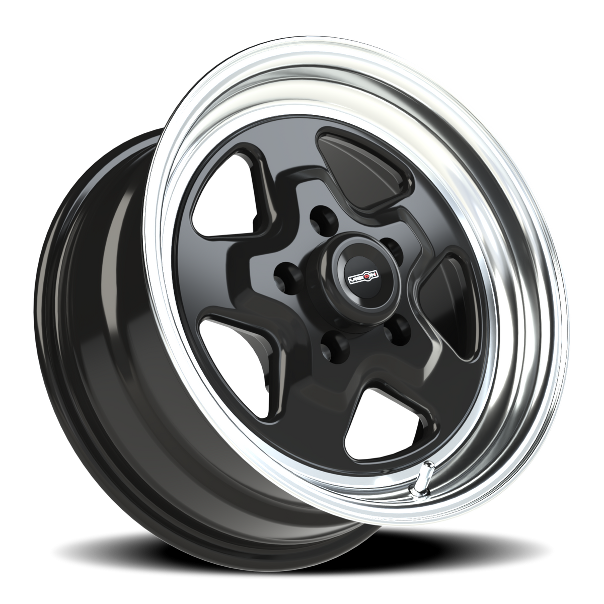 Vision Wheel 521H Gloss Black Machined Lip 15x7 0 5x114.3mm 83.1mm - Wheelwiz
