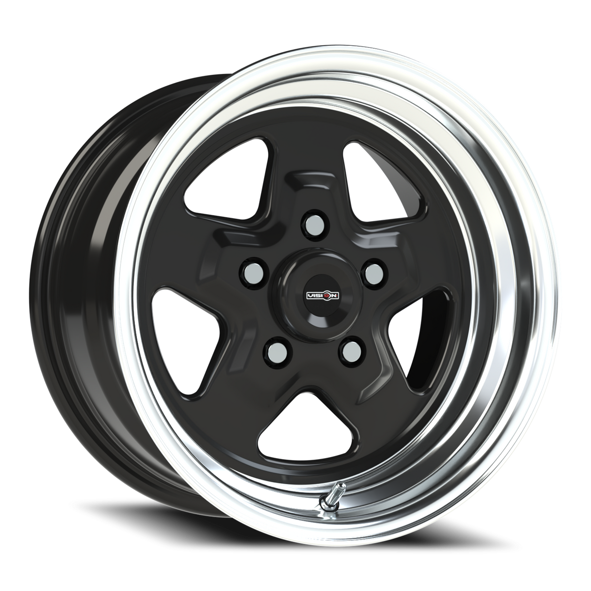 Vision Wheel 521H Gloss Black Machined Lip 15x8 0 5x120.65mm 83.1mm - Wheelwiz