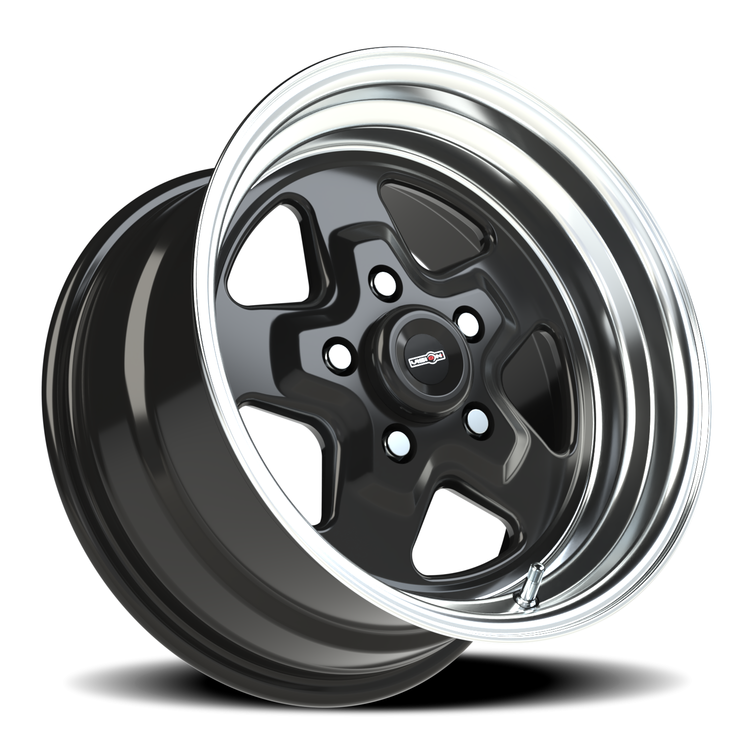 Vision Wheel 521H Gloss Black Machined Lip 15x8 0 5x114.3mm 83.1mm - Wheelwiz